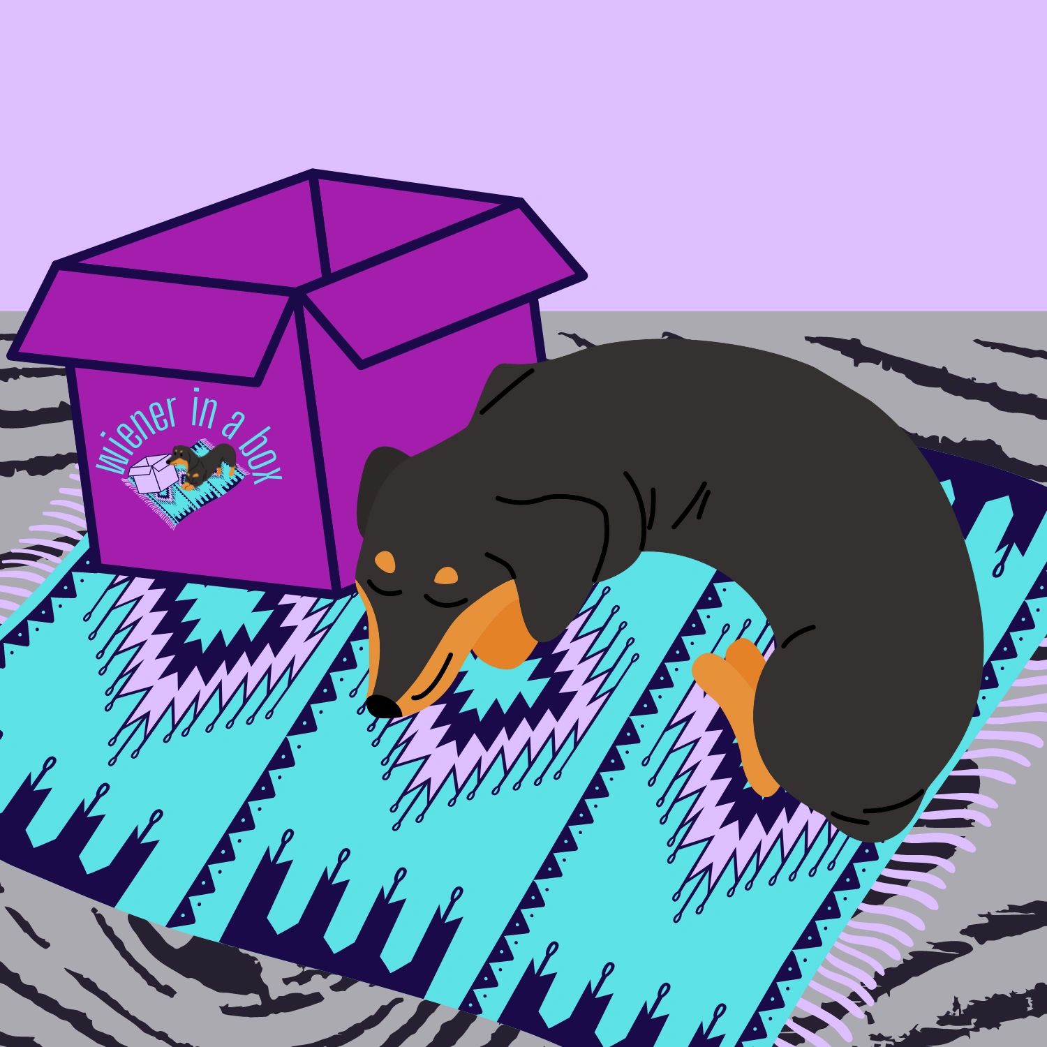 Curated Dachshund Goods Wiener in a Box